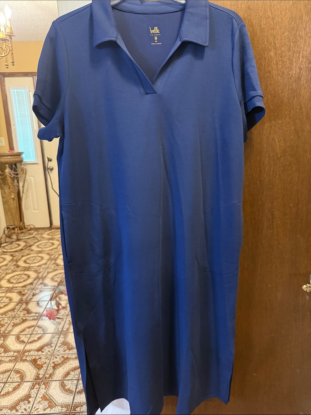 Brand-New Kim Gravel ScubaLuxe Escape Edit Polo Maxi Dress